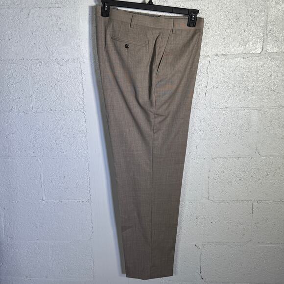 Michael Kors Men's Classic-Fit Stretch Wool-Blend Suit Pants Tan 44x32 $190 - Picture 6 of 10